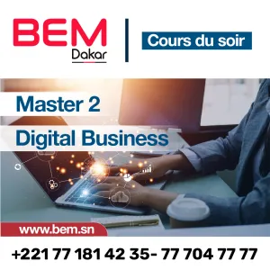 Ordinateur portable avec graphiques num&eacute;riques, BEM Dakar, Cours du soir.