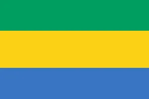 Drapeau &agrave; trois bandes : vert, jaune, bleu.