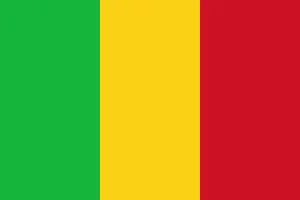 Drapeau du Mali, vert, jaune, rouge.